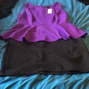 Purple peplum dress